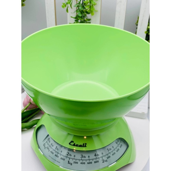 Escali Lime Green Vintage Manual Kitchen Bowl Scale Design - Picture 3 of 4